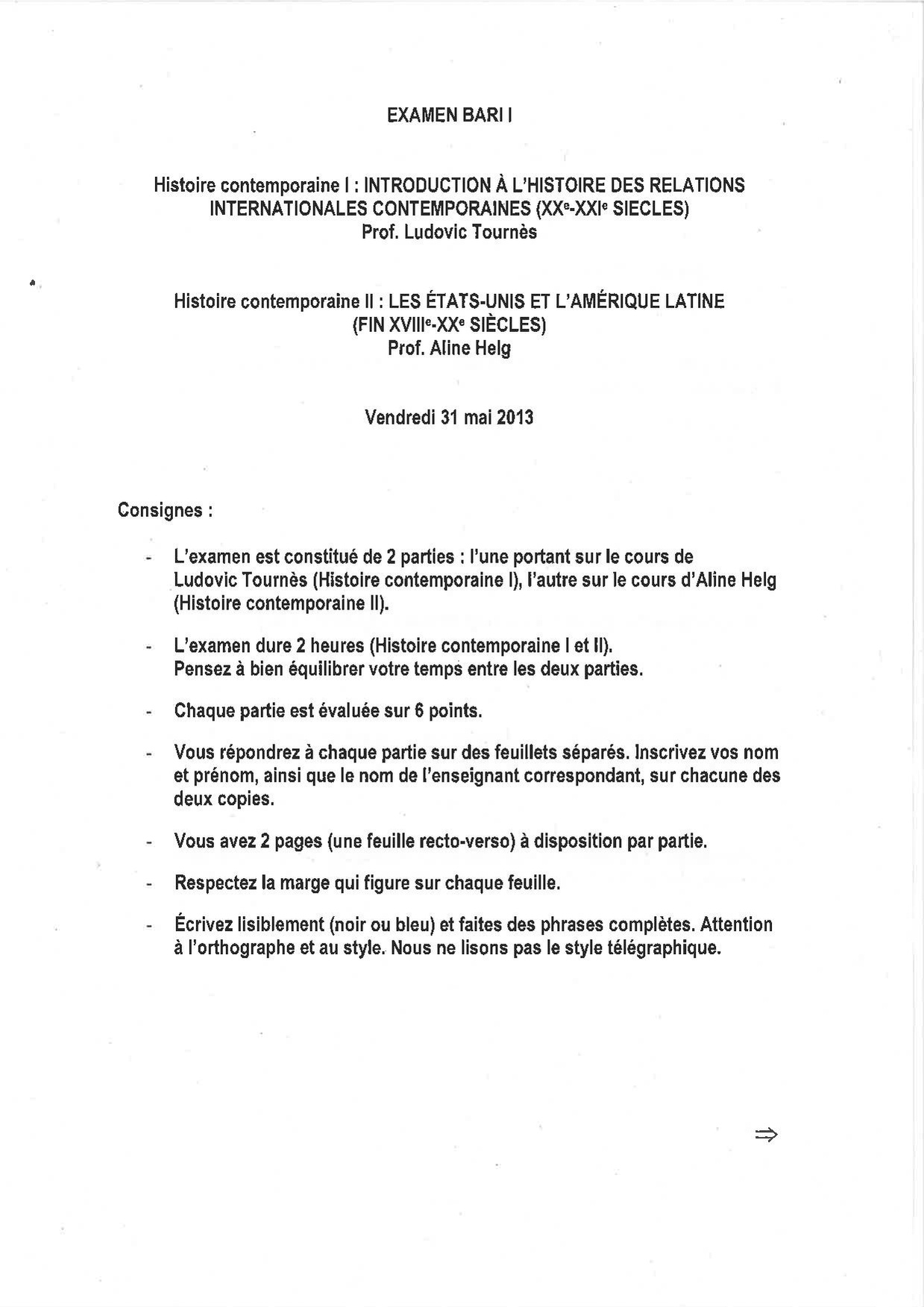 Examen de mai 2013